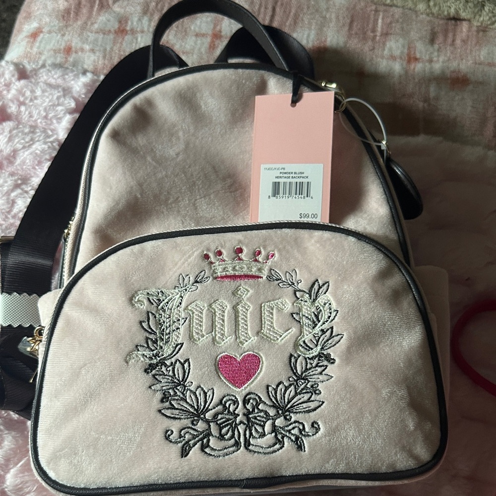 Juicy Couture Blush Backpack with Embroidered Logo